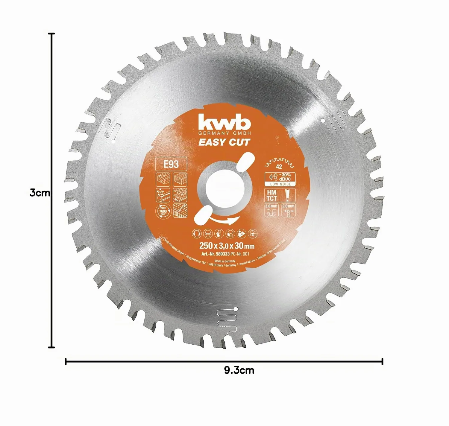 KWB 589333 lama circolare metallo duro 250x30 mm