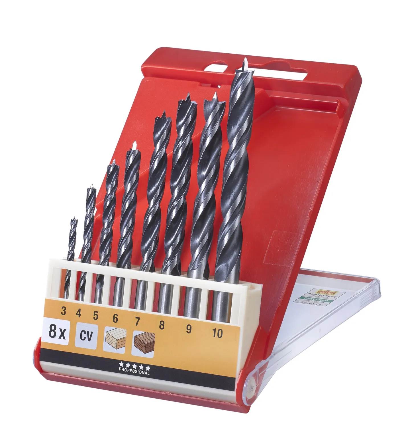 KWB set 5 punte elicoidali legno 4-10 mm CV