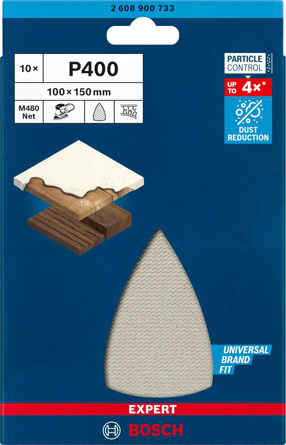 Bosch Expert M480 reti abrasive 100x150 mm G400 10 pezzi
