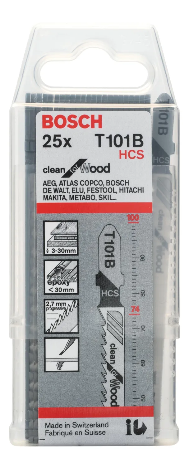 Bosch T 101 B lame seghetto 25 pz legno 3-30 mm