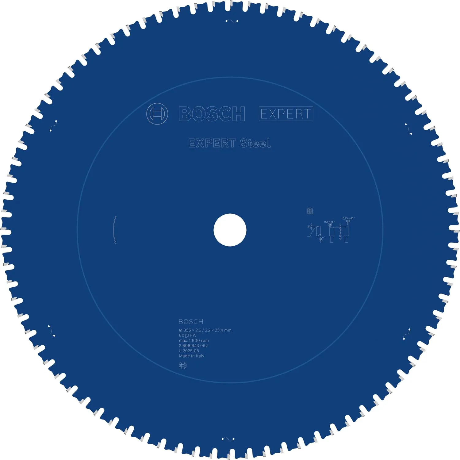 Bosch Expert Lama Circolare 210x30 mm 48 Denti per Acciaio