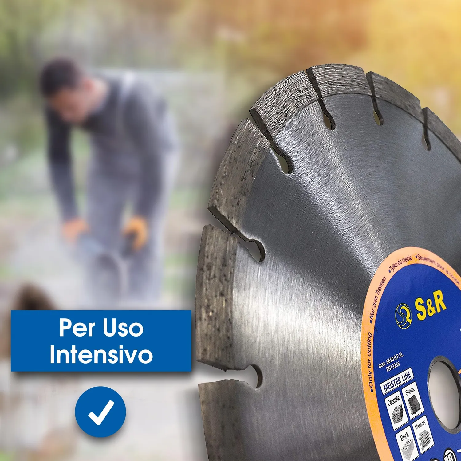 S&R disco diamantato 230x22,2 mm cemento pietra taglio a secco