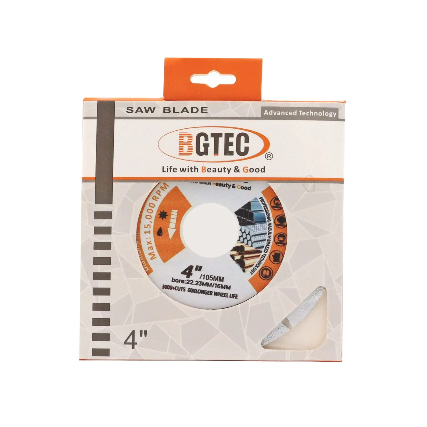 BGTEC Disco diamantato metalli 105 mm foro 22,23 mm