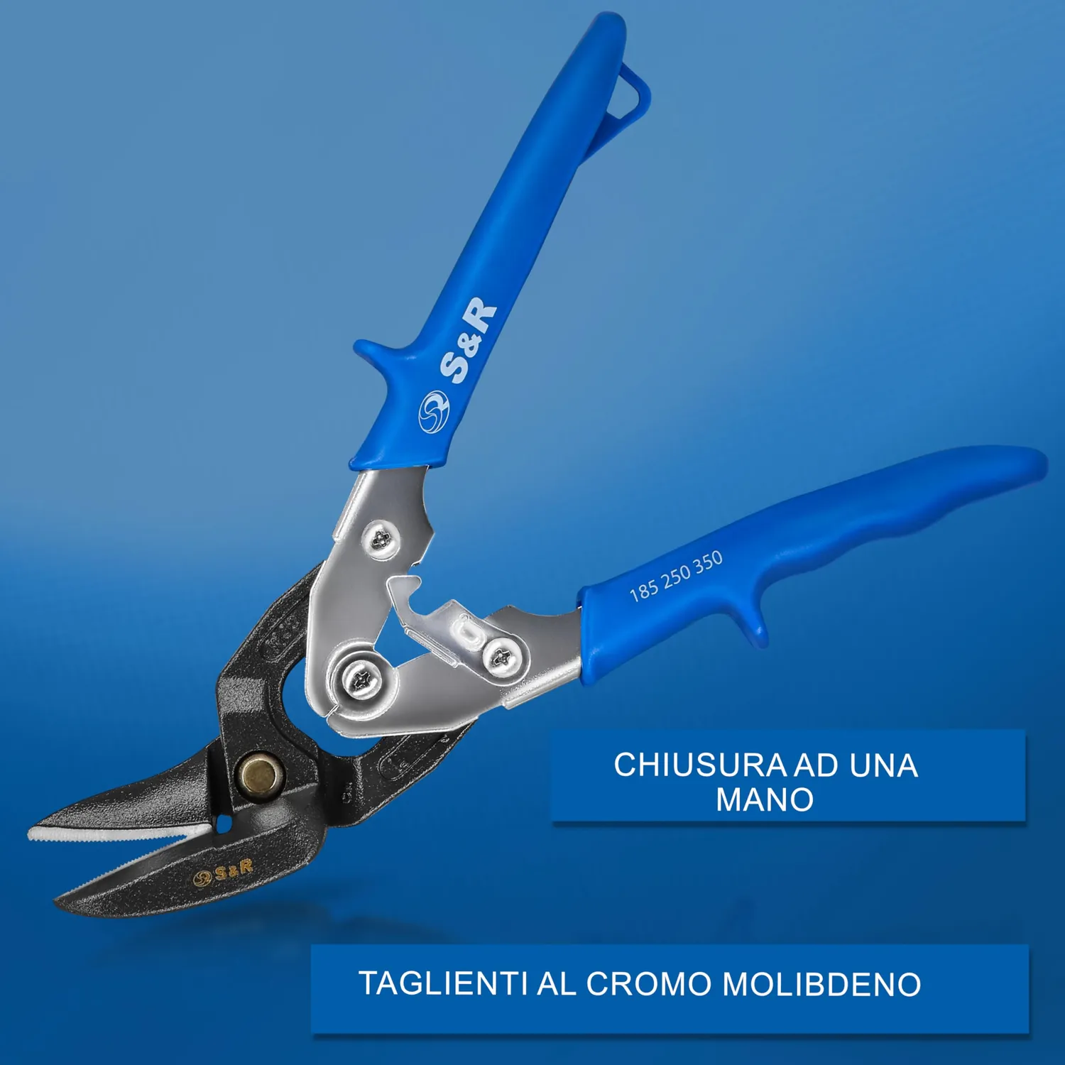 S&R cesoie lamiera taglio sinistra 260 mm Cr-Mo