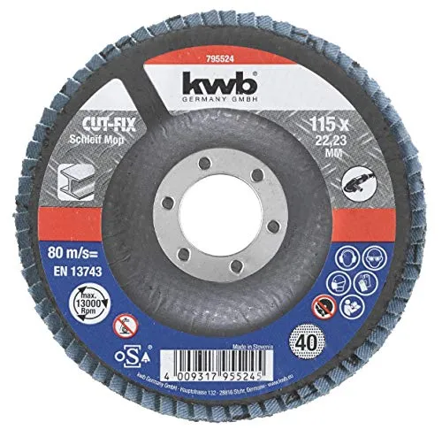 KWB Cut-Fix 795524 Disco lamellare 115x22 mm GR40 metallo