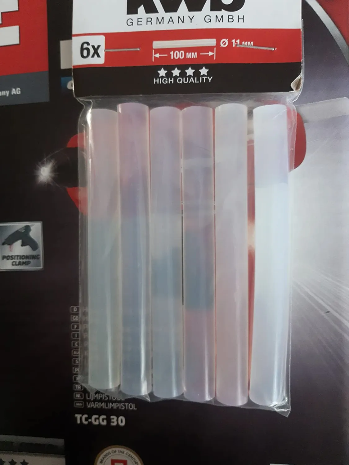 KWB Bastoncini Colla a Caldo 7x100 mm 6 Pezzi
