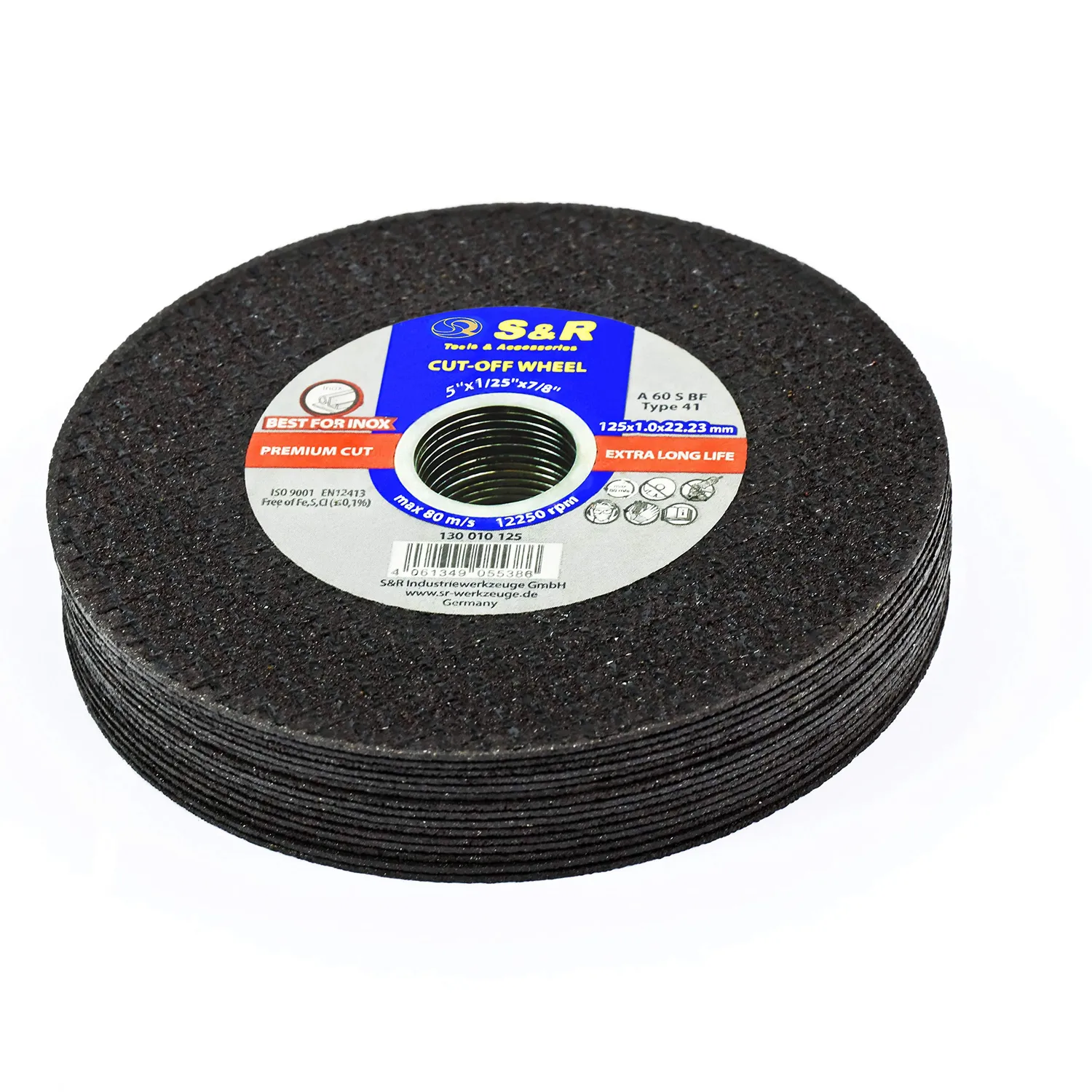 S&R dischi taglio metallo 125 mm 1 mm 15 pz inox