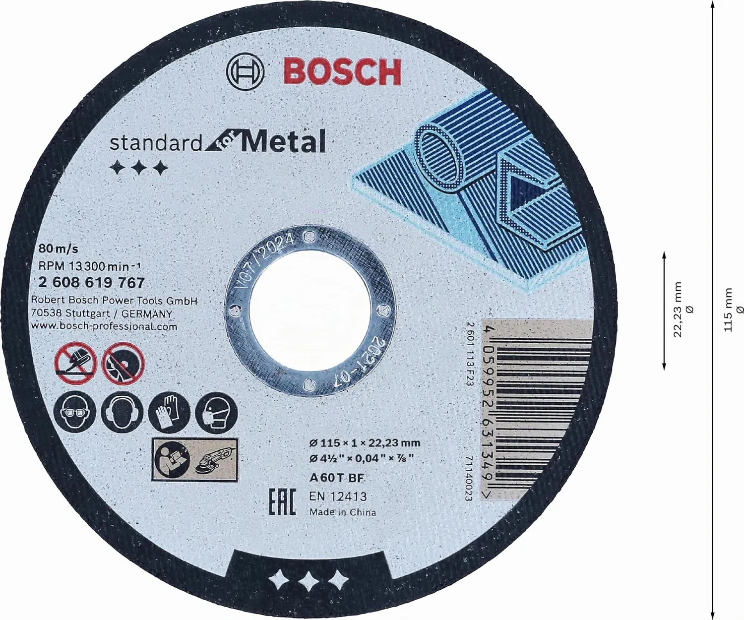 Bosch Expert dischi da taglio metallo Ø115 mm 100 pezzi