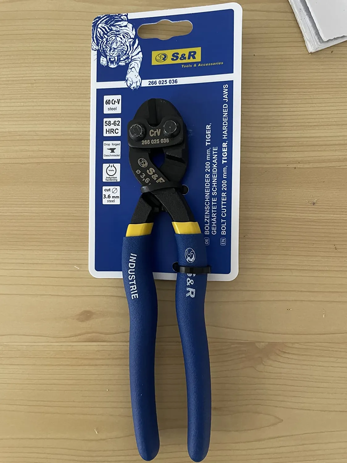 S&R Tronchesina Tagliabulloni 200 mm Acciaio 60 HRC
