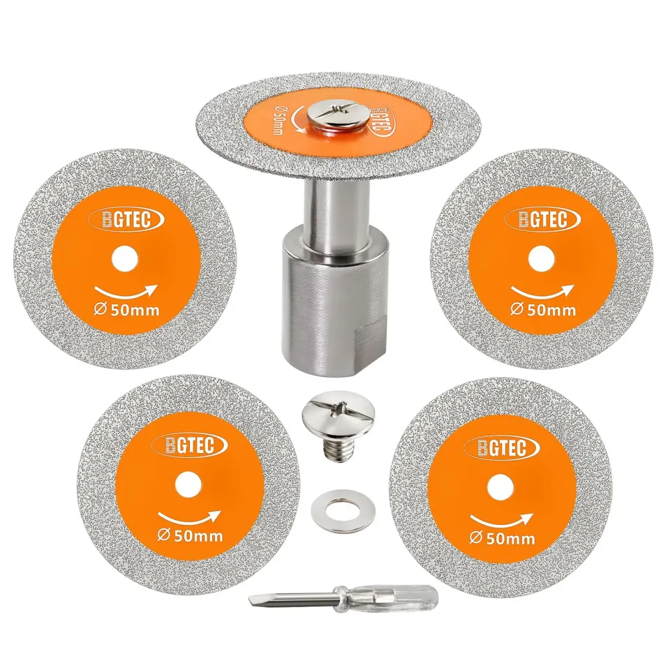 BGTEC Disco diamantato vetro 50 mm M14 set 5pz ultrasottile