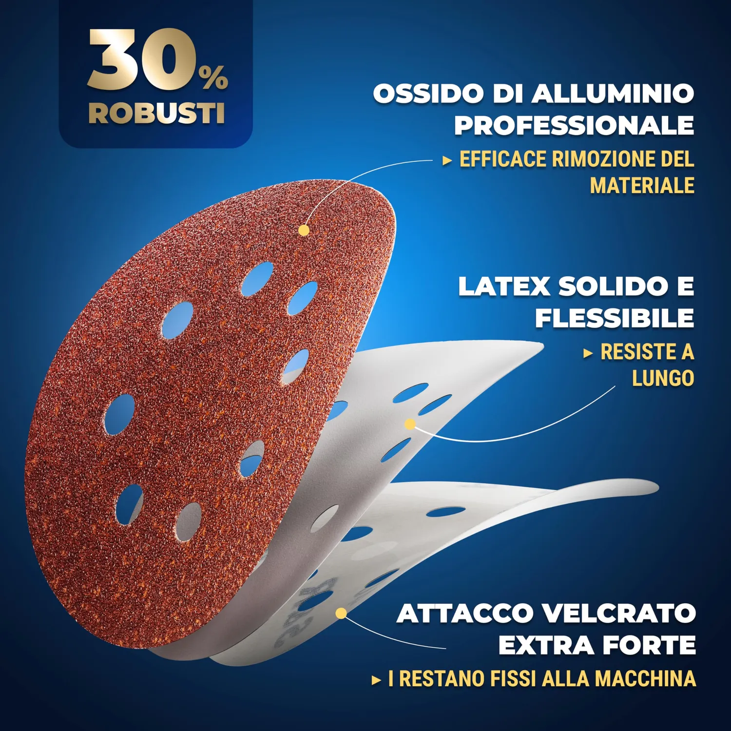 S&R 80 dischi abrasivi 125 mm 8 fori assortiti