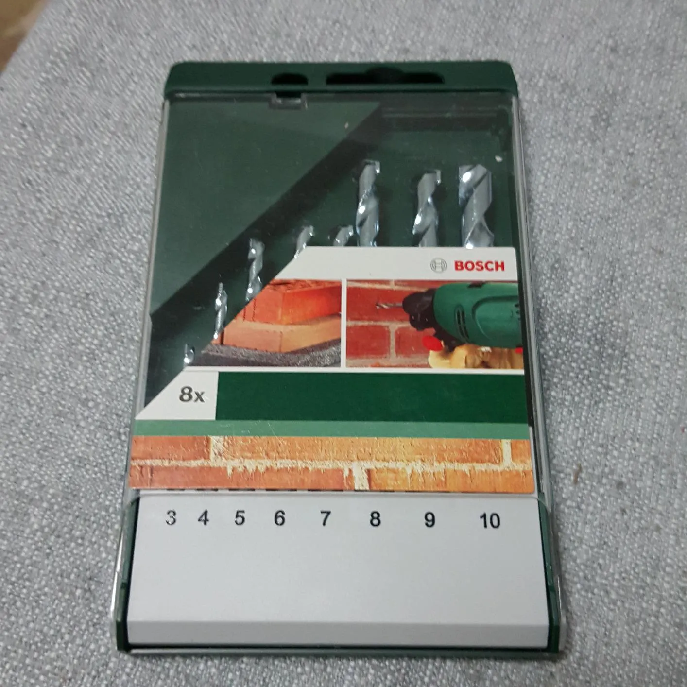 Bosch Set 8 punte muro 3-10 mm per pietra