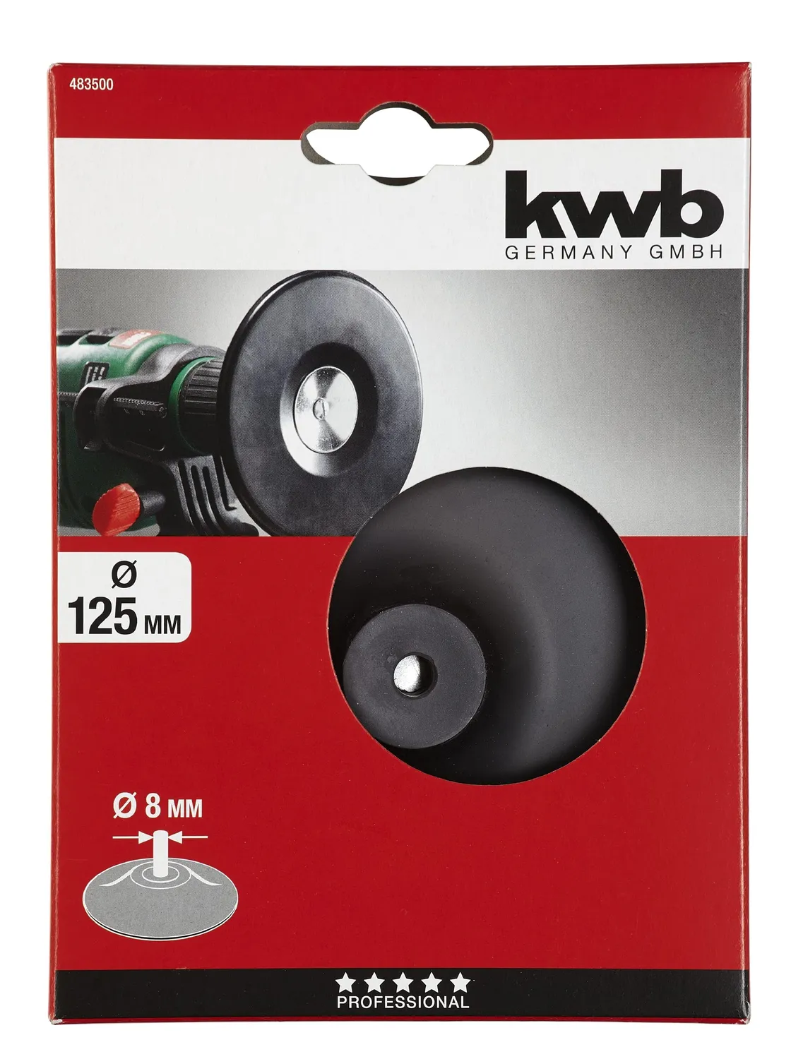 KWB 4835-00 piastra supporto gomma 125 mm platorello