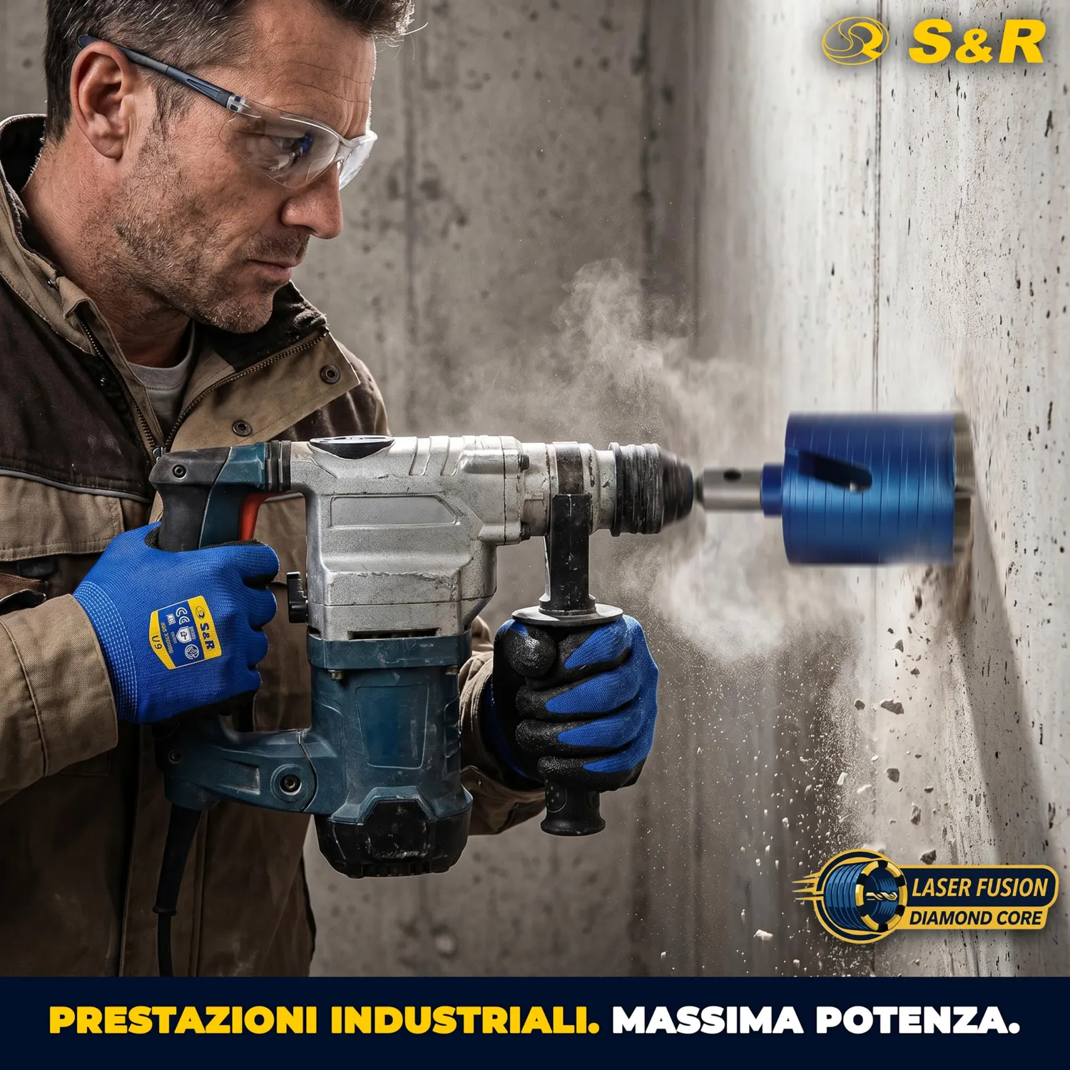 S&R Sega a Tazza Diamantata 68 mm SDS-Plus cemento