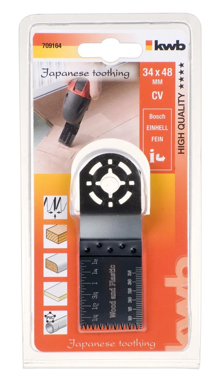 KWB 709164 lama universale multifunzione 34x48 mm giapponese