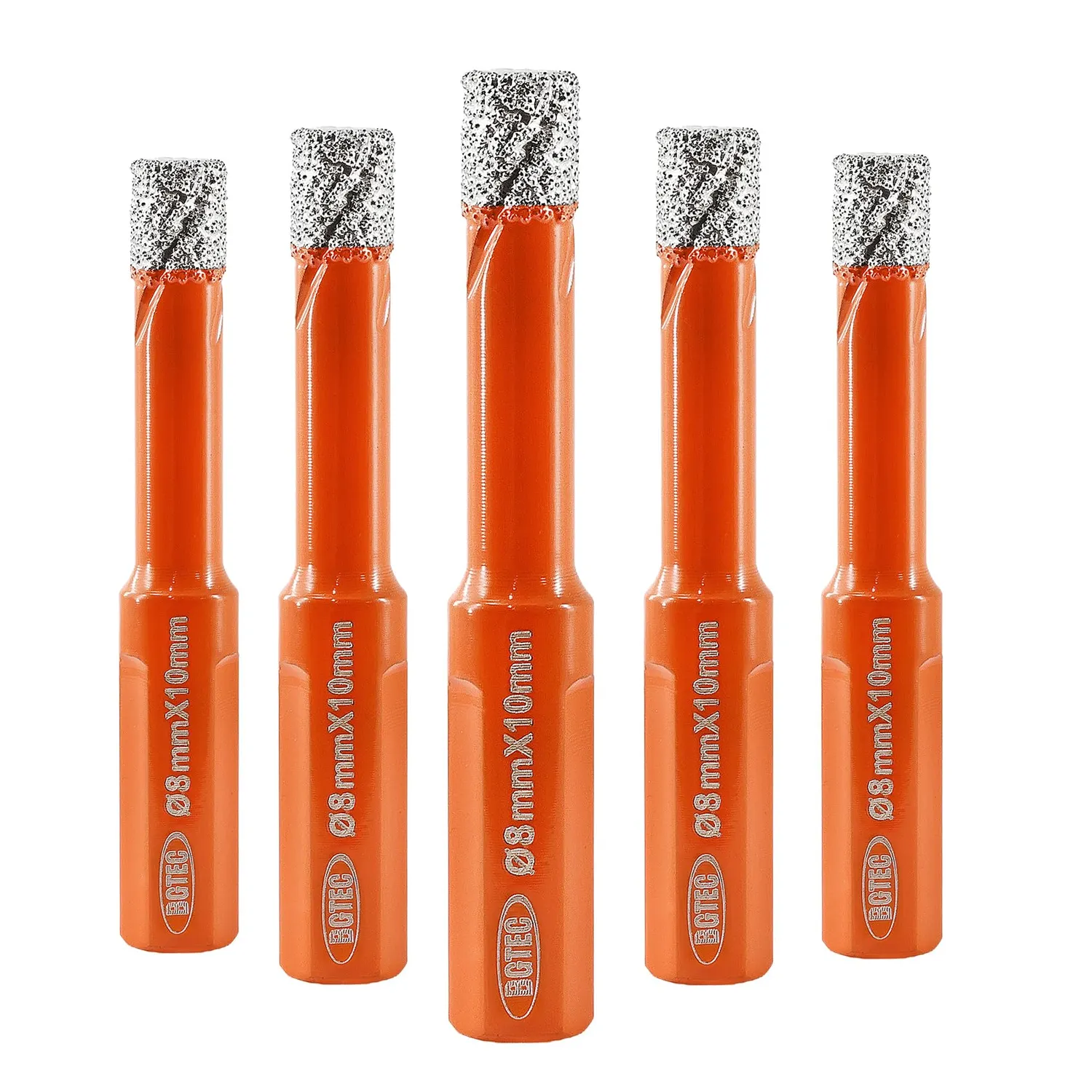 BGTEC punte diamantate 10 mm 5 pezzi gambo triangolare