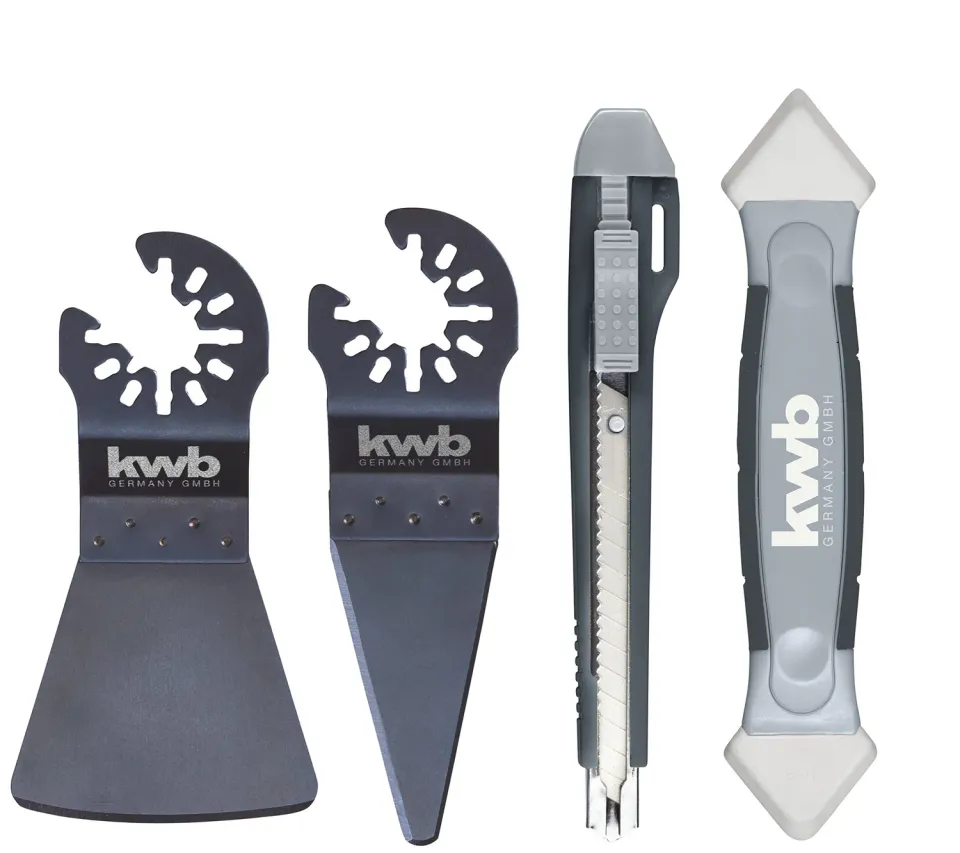 KWB 709700 kit silicone 4 pezzi raschietti e lisciatore