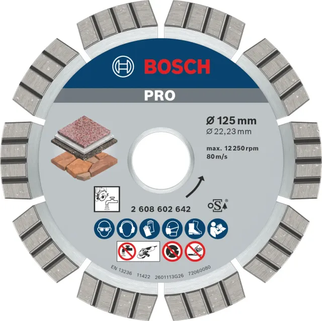 Bosch Disco Diamantato PRO Stone 125 mm pietra