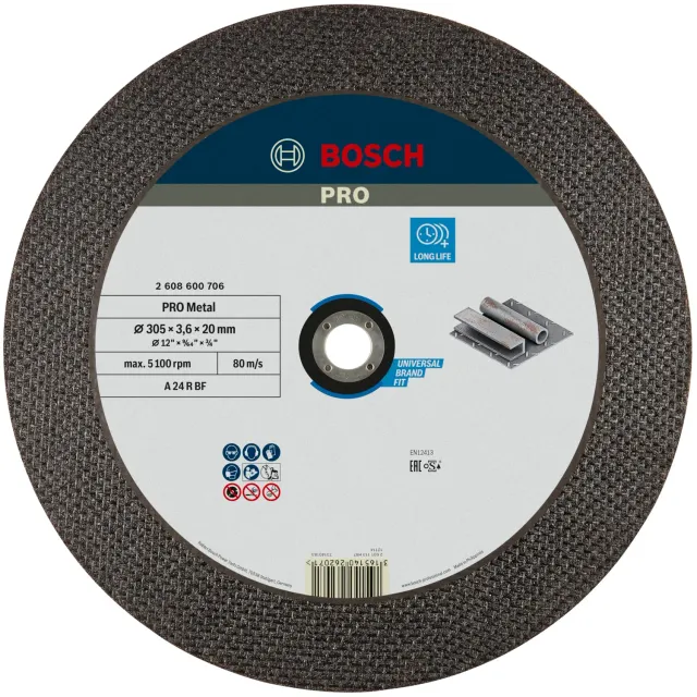 Bosch PRO Metal mola taglio 300 mm foro 20 mm per metallo