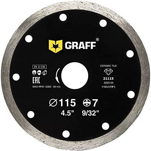 Graff Premium Disco Diamantato 115 mm Gres Sottile