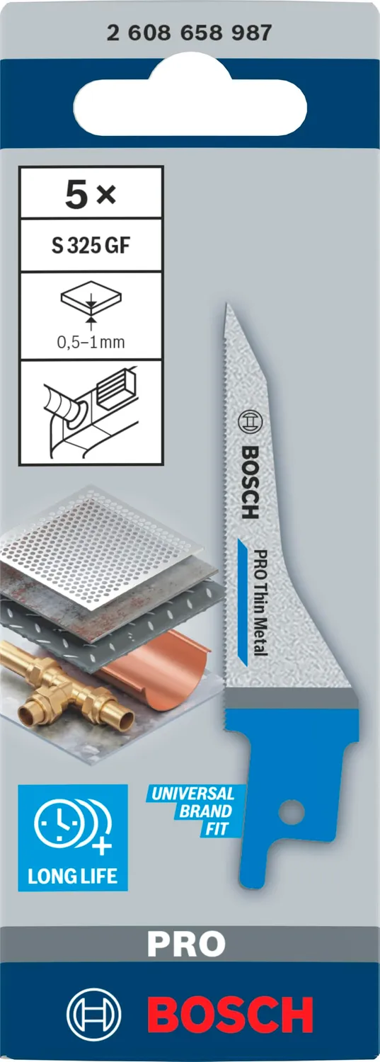 Bosch Expert Pro Thin Metal S325GF lama sciabola 5 pezzi