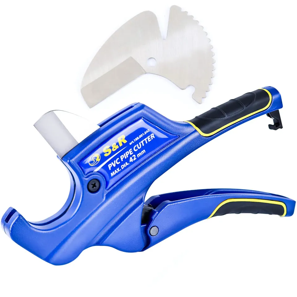 S&R tagliatubi PVC 42 mm a cricchetto con 2 lame inox