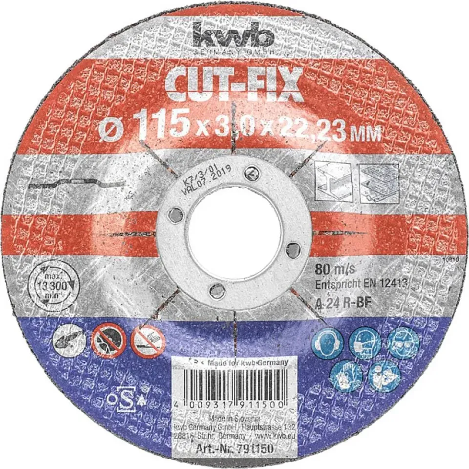 KWB Cut-Fix 791150 disco taglio 115 mm metallo acciaio