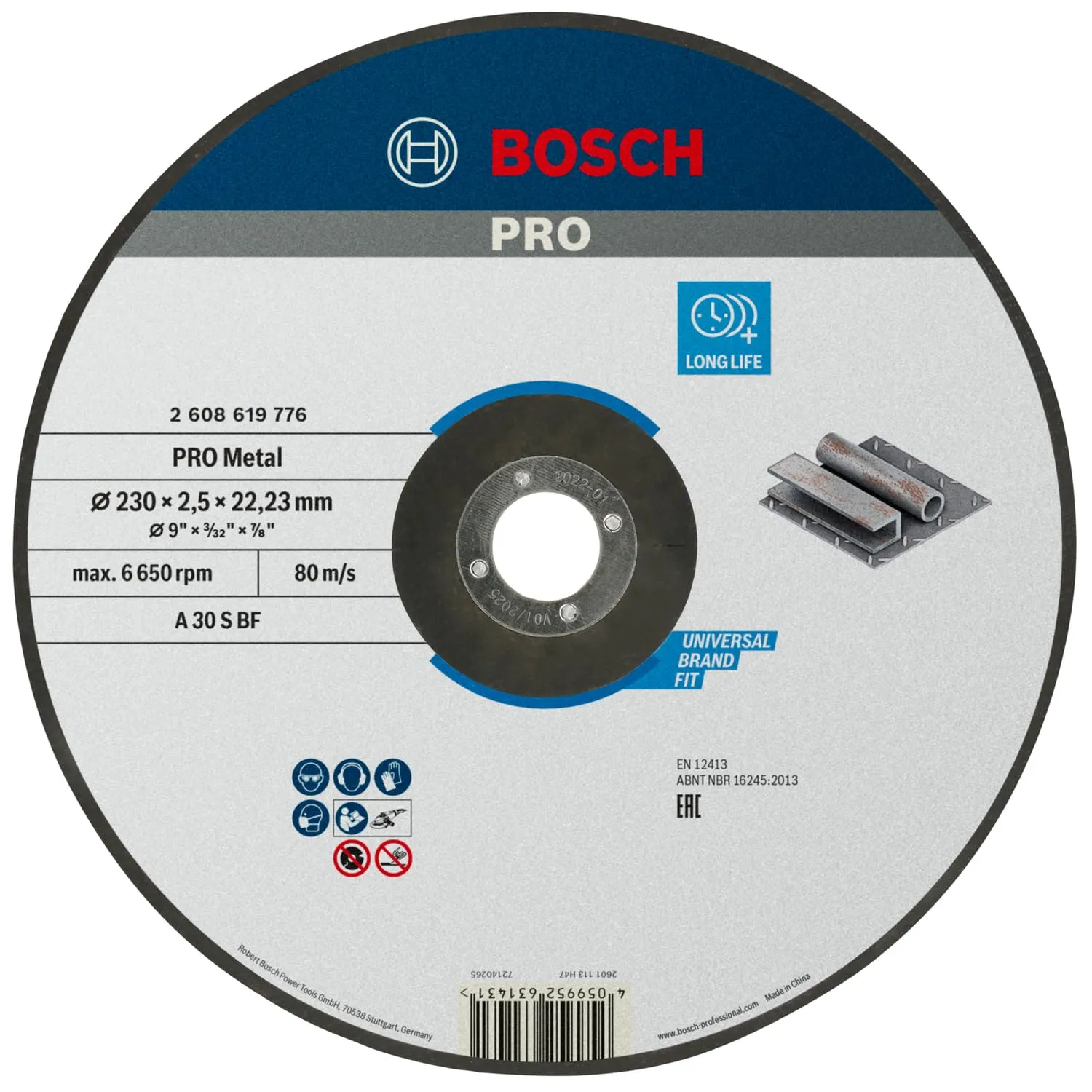 Bosch Expert disco taglio metallo 125mm foro 22,23mm dritto 2,5mm
