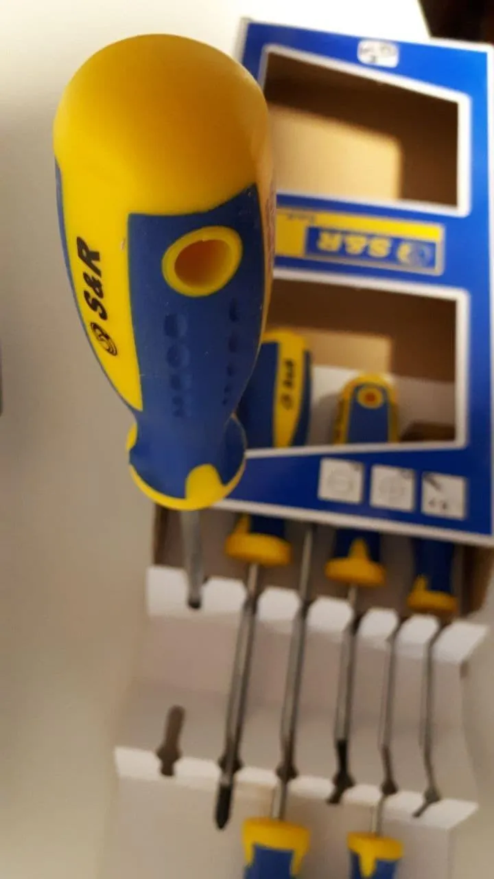 S&R set cacciaviti magnetici professionali 6 pezzi taglio croce
