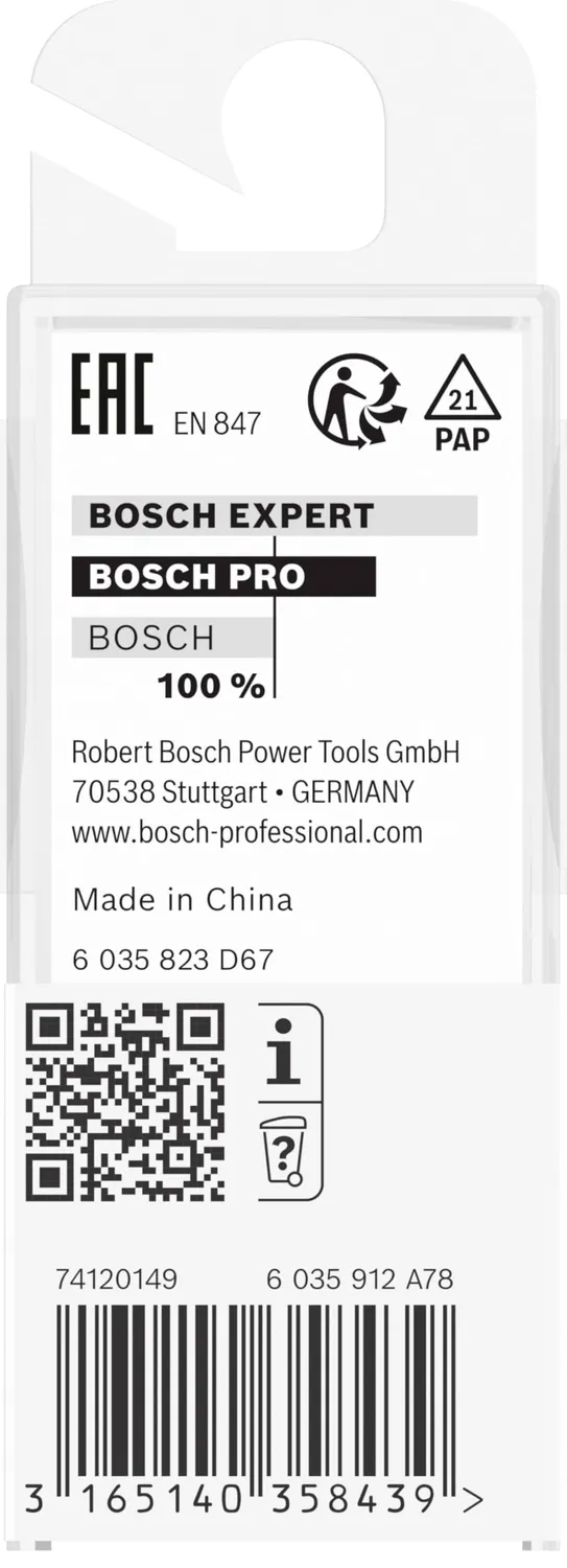 Bosch Fresa Scanalare Legno 9 mm Gambo 8 mm 2 Taglienti