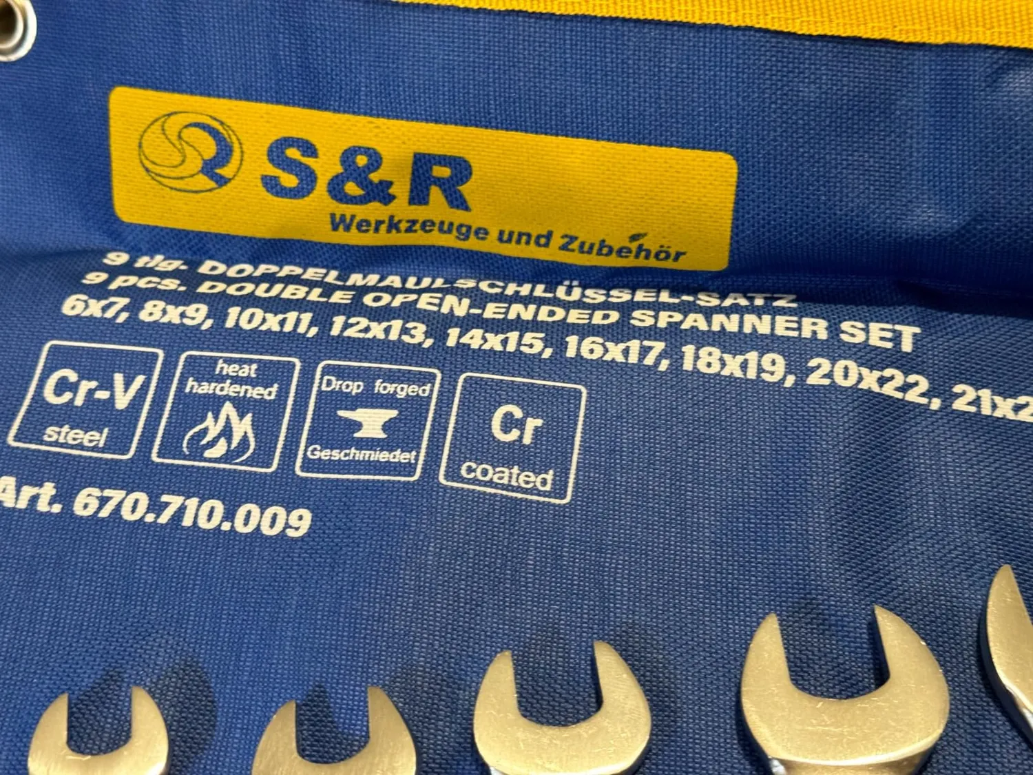 S&R set 9 chiavi fisse 6-23 mm argento