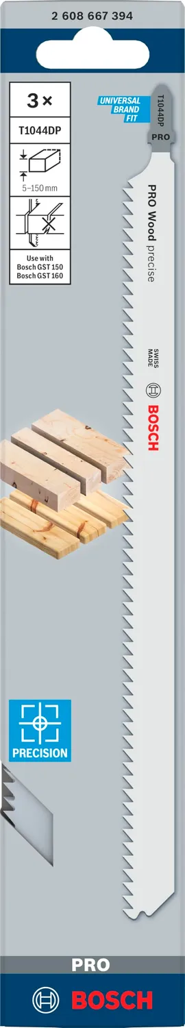 Bosch Expert T1044DP Lame Seghetto Alternativo 3 Pz Legno