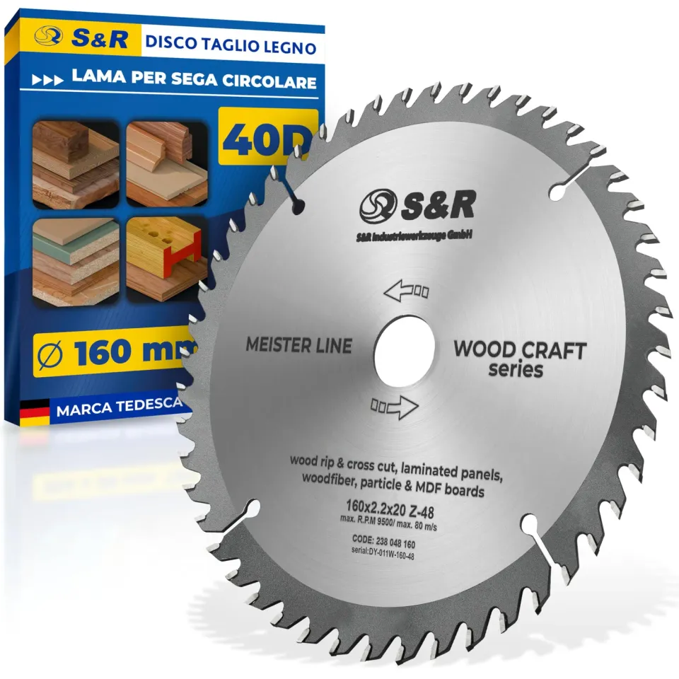 S&R Meister Wood 160x20 lama circolare legno 48 denti taglio fine
