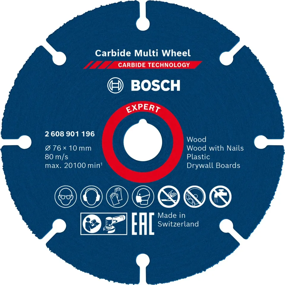 Bosch Expert Carbide Multi Wheel disco 76x1mm M10 multimat