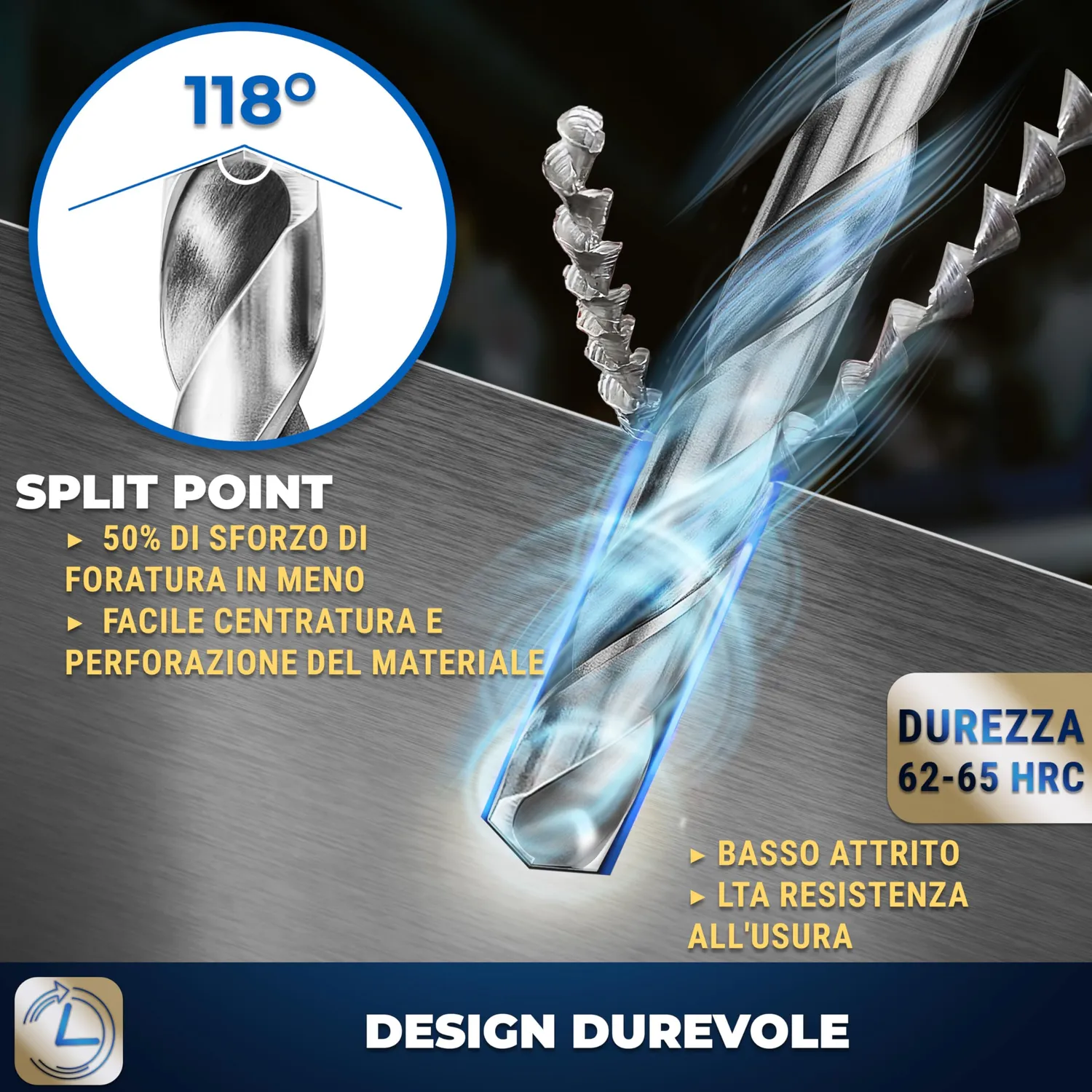 S&R GM punte trapano metallo HSS 25 pezzi 1-13 mm in cassetta