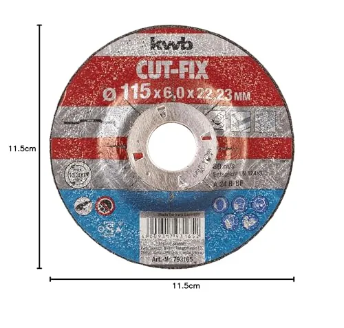 KWB Cut-Fix 793165 disco sbavo 115 mm metallo 6 mm