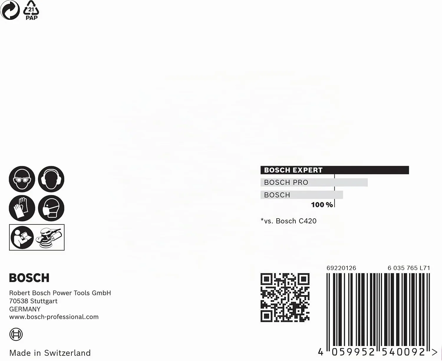 Bosch Expert M480 dischi abrasivi a rete 125 mm grana 80 5 pezzi