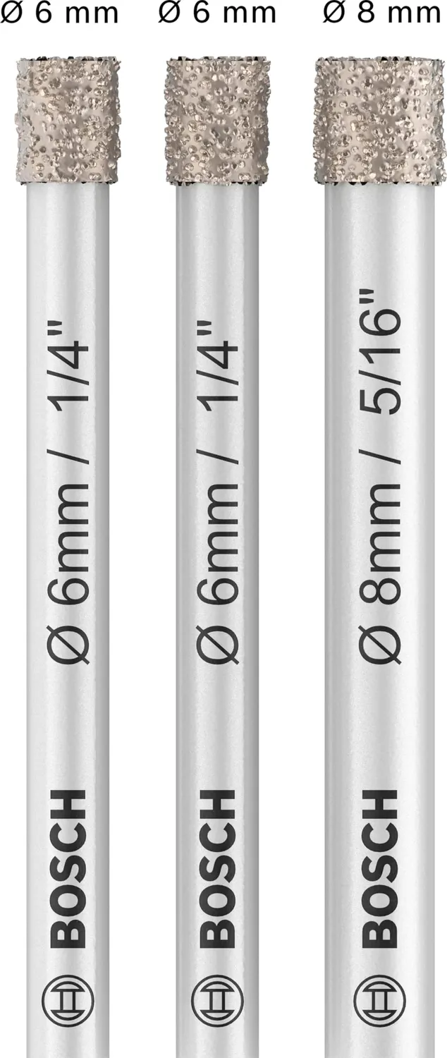 Bosch Expert Ceramic Dry punte 6-8 mm 3 pz diamante