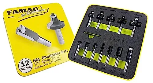 Famag 338281200 Profi Line set frese HM 12 pezzi 8 mm