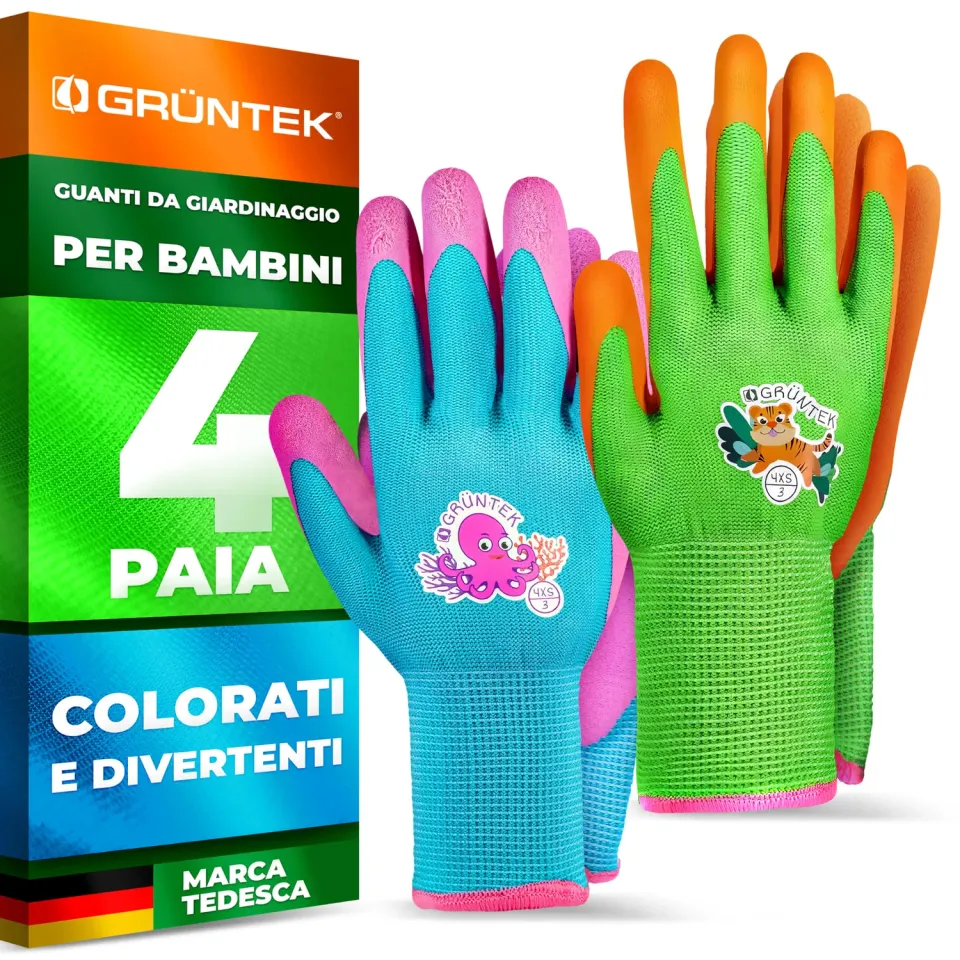 Grüntek Guanti Bambini Taglia 3 Lattice 4 Paia