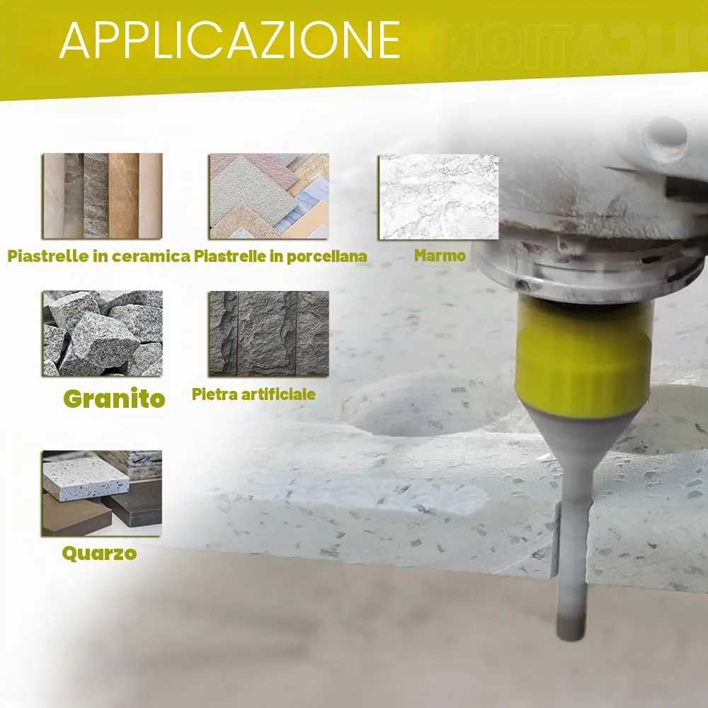 Sanleettek fresa diamantata 6-25 mm M14 per ceramica