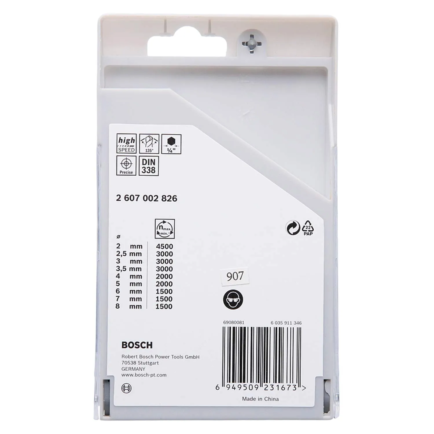 Bosch PointTeQ Set Punte 2607002826 9 Pezzi Metallo