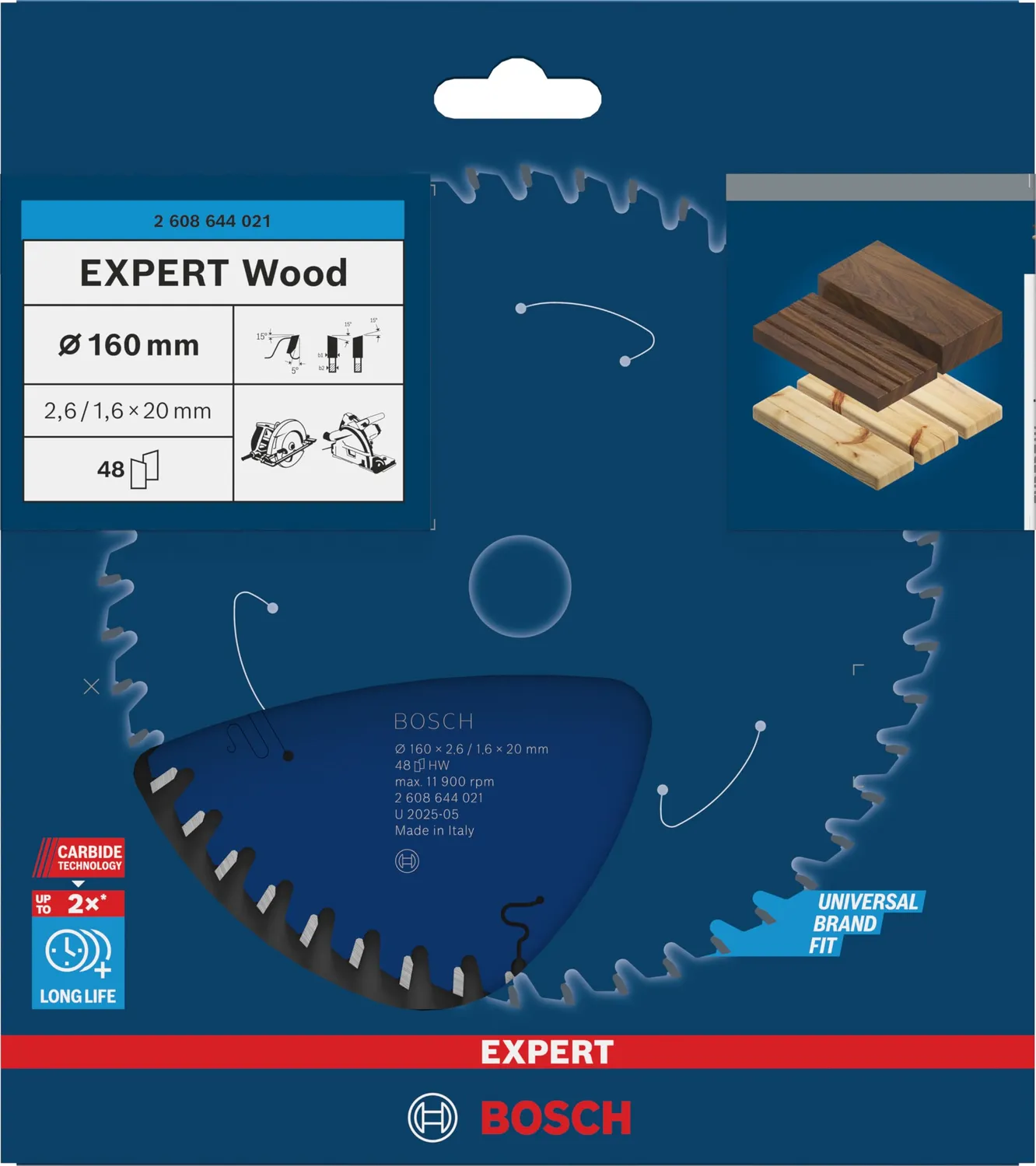 Bosch Expert lama circolare legno 165x30 mm 48 denti