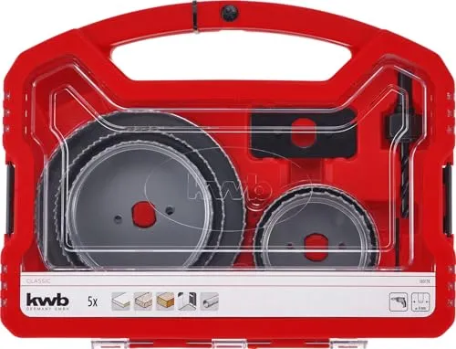 KWB Power Box 109178 set 8 pezzi seghe a tazza 67-127 mm