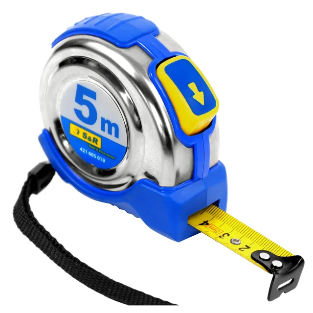 S&R Metro a nastro Ferro 5 m x 19 mm custodia inox autolock