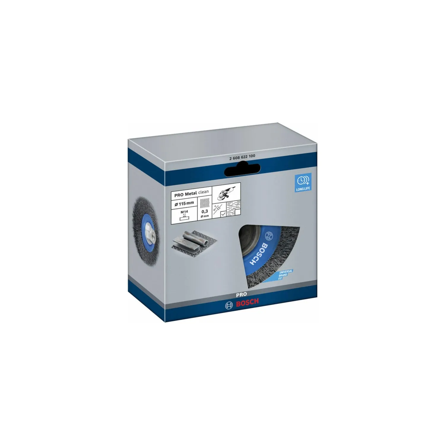 Bosch Expert PRO Metal Clean spazzola a disco M14 ottonata