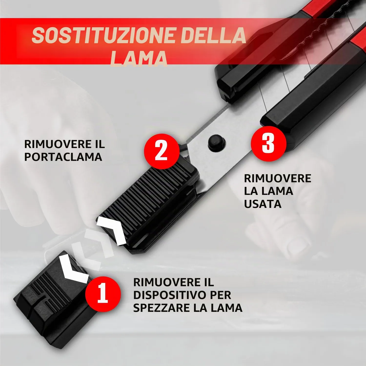 Graff taglierino 9mm alluminio con 10 lame SK5 spezzabili