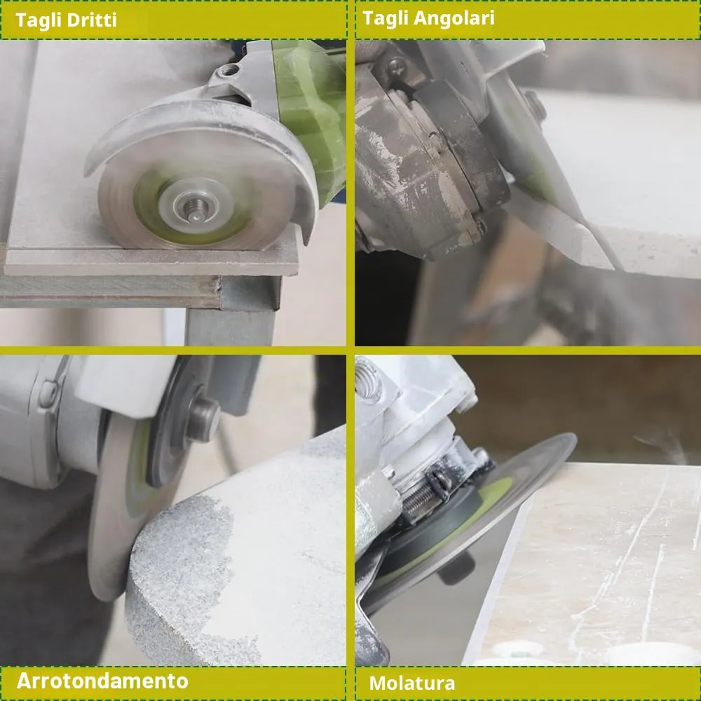 Sanleetek disco diamantato 125 mm gres ceramica bifacciale