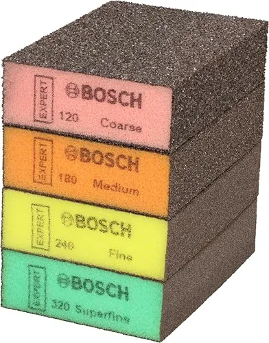 Bosch Expert S471 spugne abrasive legno 20 pezzi grane assortite