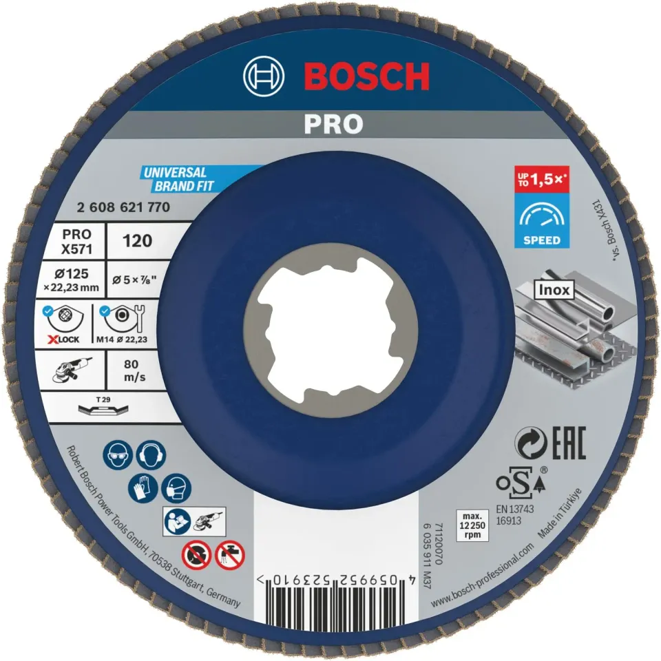 Bosch Expert PRO X571 Disco Lamellare 125 mm Grana 120
